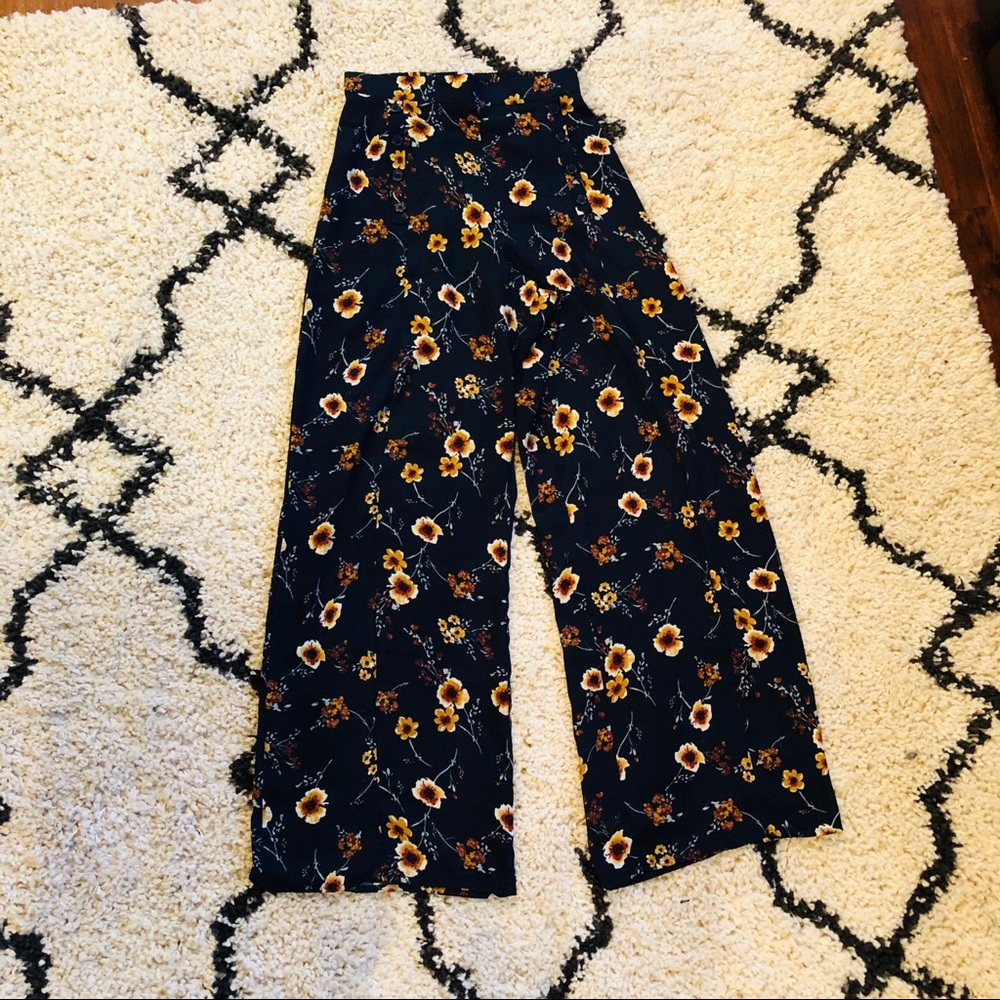 Floral high waist pants
